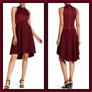 Ted Baker Hi Lo Dress Maroon